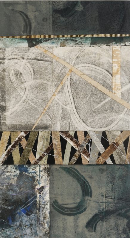 “XOXO,” mixed media by Laurie Fields.